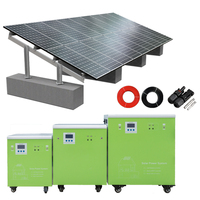 Système d'énergie solaire 6KW WON-W1-1AP6000W pour villa, panneau en silicium monocristallin, batterie LiFePO4 intégrée, kit batterie lithium