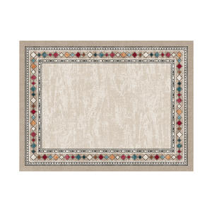 Tapis de porte à motif géométrique, rectangulaire, en fibre de polyester, antidérapant, pour l'entrée de la maison - Product Image 1