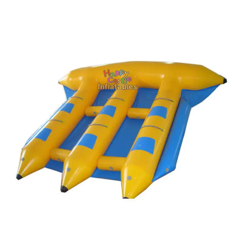 6 pessoa 0.9mm pvc inflável peixe voador banana barco peixe voador tubo rebocável para água jogos