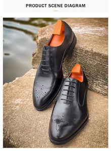 Zapatos de Vestir Formales para Hombre, Estilo Oxford Casual, Sin Cordones, Punta en Pico, Microfibra de Cuero, Impermeables, Transpirables, con Soporte de Arco - Product Image 2