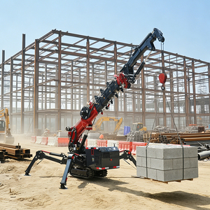 מנוף עכביש L-339 חדש 3 טון 5 טון 8 טון מיני הידראולי טלסקופי עם שלט רחוק, מנוע חשמלי/דיזל, עם תעודת CE - Product Image 1