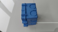 Boîtier de commutation bleu type 86 IP54 86x86x35mm 3x3 à fond ouvert, ignifuge, pour raccordement électrique