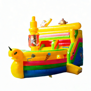Château gonflable pirate écologique Douerfei avec toboggan - Taille personnalisable, matériau PVC, capacité 500 kg, logo personnalisé - Product Image 5