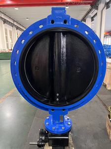 Válvula de mariposa de hierro dúctil tipo wafer con centro lineal YD37A1X3-16QB3 DN600, disco DI+EPDM, asiento EPDM, vástago SS420, operación por engranaje sin fin - Product Image 2