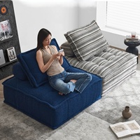 Canapé modulaire moderne sans cadre Union Win, pliable, en mousse à mémoire de forme, emballé sous vide, pour appartement, villa, mobilier en tissu