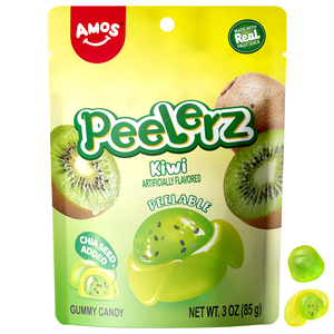 Amos Peelerz Candy Gummy 85g Abziehbare Süßigkeiten <span class=keywords><strong>Kiwi</strong></span>-Geschmack Original Geschälte Gummibonbons - Product Image 1