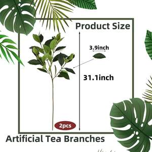 Nouvelle Arrivée Feuilles de Jasmin Africain en Latex Artificiel Décoration de Salon et de Jardin Simulation de Verdure - Product Image 6