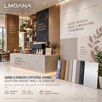 Panneau en cristal de carbone imperméable de 5 mm, imprimé numériquement, pour les murs d'image des chaînes de magasins de détail, les vitrines et les présentoirs de magasin