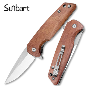 आउटडोर पॉकेट कैंपिंग चाकू d2 स्टेनलेस स्टील ब्लेड ड्रॉप पॉइंट लकड़ी के हैंडल 20.5 सेमी अनुकूलन एडीसी तह तह शिकार उपकरण डिय - Product Image 6