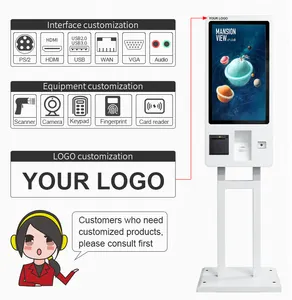 Zahlung an Wand montage kapazitives Touchscreen-Klemmterminal-Kiosk, Selbstbedienung, Bestellung-Maschine für Restaurant