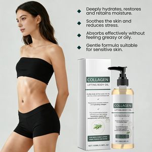 Bestseller : Huile de massage corporelle au collagène qui améliore la sécheresse, hydrate en profondeur, améliore l'élasticité, brûle les graisses et raffermit la peau. - Product Image 5