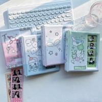 Album de collection de cartes K-pop coloré et mignon à 4 pages, grand album de rangement pour cartes, album de collection de cartes instantanées 4 carrés