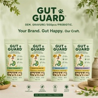 Sachet Mylar personnalisé pour probiotiques canins, avec fenêtre carrée, refermable, à fermeture éclair, pochette verticale, 5 milliards de UFC, pour l'emballage d'aliments pour animaux de compagnie, pour la santé intestinale