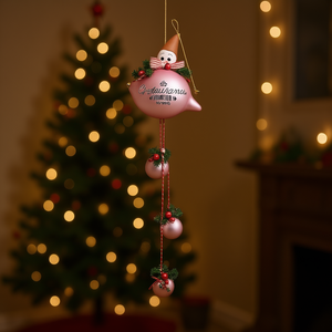 Christmas Ornament 90x18cm Pink Ball Handicraft Decor For Tree Hanging - Product Image 2