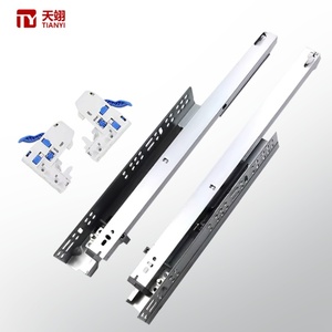 Soft Close Full Extension <b>Drawer</b> Slides Concealed Mount Telescopic Channel Guides for <b>Workshop</b> Bedroom Outdoor Bedroom Outdoor - Product Image 1