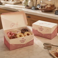 Bäckerei-Verpackungsbox Flachpackung Recycelbare Pappe Nachhaltige Bäckereiverpackung Fabrik Großbestellungen für Nachhaltige Bäckereien