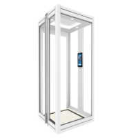 Ascenseur d'observation personnalisable en acier inoxydable à traction, capacité de charge 260-400 kg pour 3-5 passagers, contrôle intelligent
