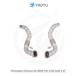YT thép không gỉ tùy chỉnh bảo vệ nhiệt xả tiêu đề, downpipe và ống phía trước cho BMW F85 x5m X6M 4.4t - Product Image 3