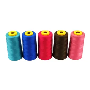 material de costura 100% polyester spun yarn tailoring machine dyed sewing thread 30s for coats garments sewing