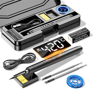 Mini <span class=keywords><strong>fer</strong></span> à <span class=keywords><strong>souder</strong></span> USB rechargeable en alliage d'aluminium avec chauffage PTC, type stylo, 260-420°C, portable pour utilisation avec caméra - Product Image 5