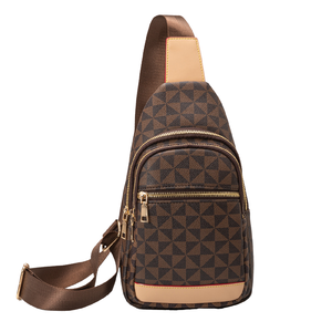 New Multi-functional Unisex PVC Waterproof Geometric Chest <b>Bag</b> Leisure Sports Large Capacity Printed Crossbody Zipper Fashion - Product Image 1