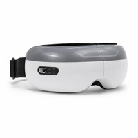 Masseur oculaire multifonction blanc et gris avec chaleur et compression d'air pour la relaxation des yeux des employés de bureau