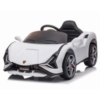 Répliques de haute qualité de la voiture électrique Lamborghini Sian pour enfants avec télécommande 2,4 GHz, voiture à pédales 12 V, voiture Lamborghini pour enfants