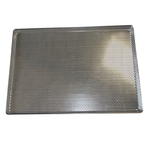 Bandeja para hornear perforada segura para alimentos Bandeja para hornear <span class=keywords><strong>de</strong></span> acero inoxidable <span class=keywords><strong>de</strong></span> tamaño/forma personalizada para panaderías domésticas y hornos comerciales - Product Image 2