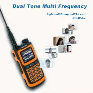 Dual Band Powerful Waterproof TYPE C Ham Radio Long Range FM Hunting One-Click Walkie Talkie 2 Way Radios