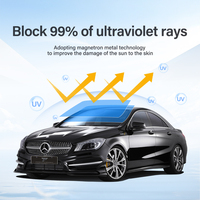 Film métallique auto-adhésif pour vitres de voiture, 3 mil, VLT 67%, blocage UV 99%, rejet IR 89%, haute perméabilité, contrôle magnétique, en rouleau
