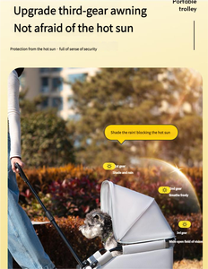 4 पहियों के आउटडोर चलने के साथ 2025 नई उच्च गुणवत्ता वाले लक्जरी पालतू स्टलर पर बिल्लियों कुत्तों के लिए आसान फोल्डेबल ट्रॉली - Product Image 4