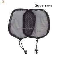 Red para Cola de Caballo con Cordón, Red Base para Pelucas, Gorros para Hacer Moños Afro, Red para Cola de Caballo con 5 Peines, Red para Cabello sin Pegamento Negra