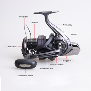 <span class=keywords><strong>DAIWA</strong></span> Crosscast-<span class=keywords><strong>Moulinet</strong></span> de pêche à la <span class=keywords><strong>carpe</strong></span> en eau salée, 3 + 1BB, Rotor à air, en métal durable, 5000/5500/6000 - Product Image 2