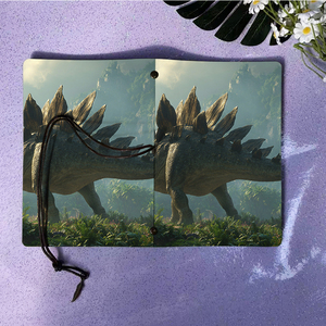 Bloc de notas A6, regalo de Acción de Gracias para cuñado para registrar parrilla y recetas de barbacoa, Stegosaurus en patrón de paisaje prehistórico en - Product Image 6