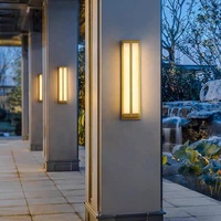 Lampe murale extérieure étanche IP65, moderne, minimaliste, élégante, noire, pour la maison et l'extérieur