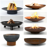 Table de barbecue portable moderne en acier Corten pour camping, jardin, terrasse, plage et fêtes en plein air