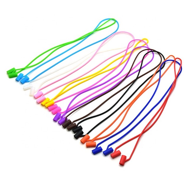 Silicone Glasses Cords Flat Ends Anti Slip Eyeglasses Strap Elastic Soft Eyewear Retainers