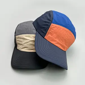 整体销售高品质男女通用防水材料双色时尚5面板野营帽