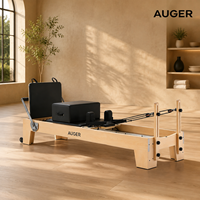 Machine de Pilates Reformer Commerciale en Bois d'Érable avec Plateforme de Saut et Boîte d'Assise pour Studio Professionnel et Salle de Sport