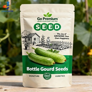 Sachet Doypack en papier <span class=keywords><strong>kraft</strong></span> brun biodégradable écologique avec fermeture éclair refermable pour graines de fleurs et de légumes - Product Image 1