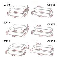 Boîte à pâtisserie jetable en papier kraft rigide avec couvercle transparent en PET, revêtement UV et gaufrage pour articles de boulangerie, gâteaux, sandwichs, desserts à emporter