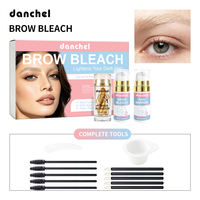 Kit de Blanchiment des Sourcils Végétalien Doux à l'Aloès Marque Blanche, Vente en Gros, DIY à Domicile, Démaquillant pour Blanchiment des Sourcils avec Outils Complets