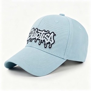 Gorra de béisbol tipo camionero de 6 paneles de mezclilla lavada y desgastada con malla, visera curva, estilo vintage y desgastado, tipo Dad Hat, con letras, logotipo personalizado OEM BSCI - Product Image 3