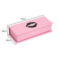 Boîte-cadeau magnétique personnalisée avec logo, en carton rigide, pour cosmétiques, rouge à lèvres, gloss à lèvres, avec boîte rigide en papier