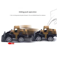 Coche de Juguete de Aleación de Zinc a Escala 1:64, Simulación de Ingeniería, Color Único, en Caja, Regalo para Niños, Coche Metálico Deslizante