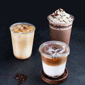 Gobelets jetables en plastique personnalisés de 7, 8, 9, 10, 12, 16, 20 oz pour animaux de compagnie, café glacé, thé au lait, eau minérale, avec couvercle plat ou bombé - Product Image 3