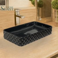 SDAYI Lavabo de table élégant et simple couleur or lavabo en céramique lavabo de salle de bain pour hôtel