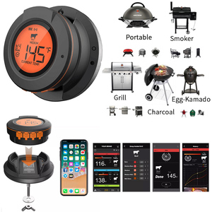 Thermomètre à viande intelligent Bluetooth pour barbecue fumeur, thermomètre à viande Bluetooth avec 2 sondes - Product Image 3