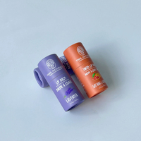 Boîte en carton personnalisée écologique pour baume à lèvres, conteneur vide en kraft pour gloss à lèvres, tube d'emballage en papier pour baume à lèvres