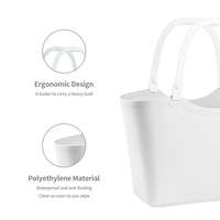 Panier de rangement en plastique multifonctionnel de haute qualité, poignées de compression, carré, cuisine, salle de bain, camping, fabriqué en PC durable